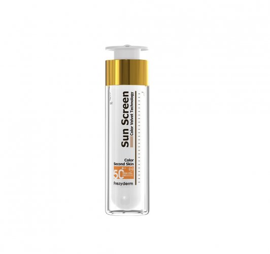Frezyderm Sunscreen Second Skin Color Velvet Face Cream Αντηλιακό Προσώπου με χρώμα SPF50 50ml